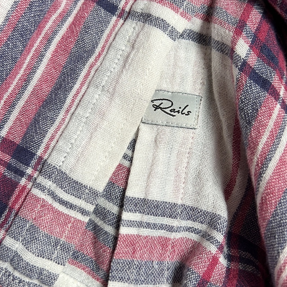 Rails Charli Plaid Button-Up Shirt - Raspberry Co… - image 3